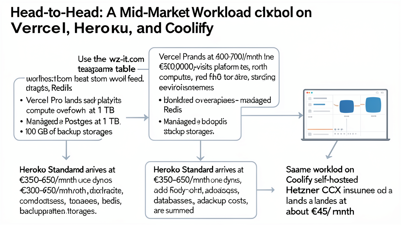 Head-to-Head: A Mid-Market Workload on Vercel, Heroku, and Coolify