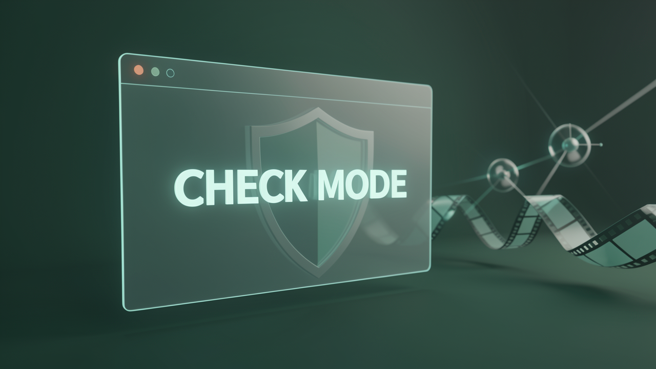 A browser re-authentication prompt in front of a shield with a recorded session ribbon, depicting check mode and session recording for SSH authorization.