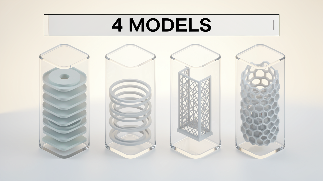 Four glass pillars each holding a different isolation structure, comparing the multi-tenancy models of pgvector, Pinecone, Qdrant, and Weaviate at scale.