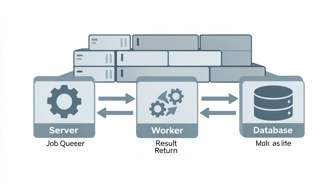 Windmill Self-Hosted Architecture: Server, Worker, Postgres