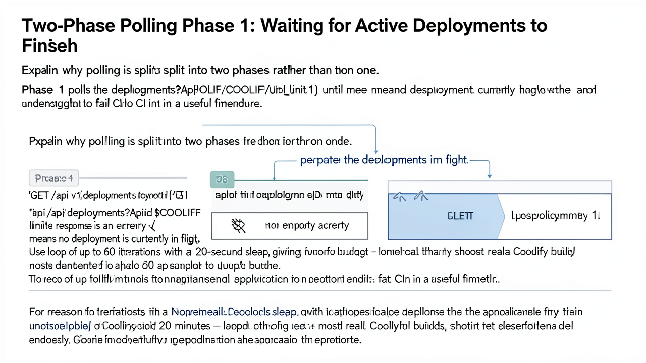 Two-Phase Polling Phase 1: Waiting for Active Deployments to Finish