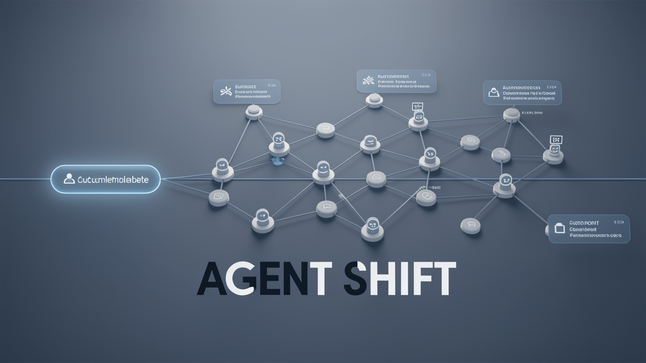 A timeline visualization showing the evolution of AI coding agents from simple autocomplete in 2025 to autonomous pull-request workflows in 2026, rendered in a minimalist 3D style.