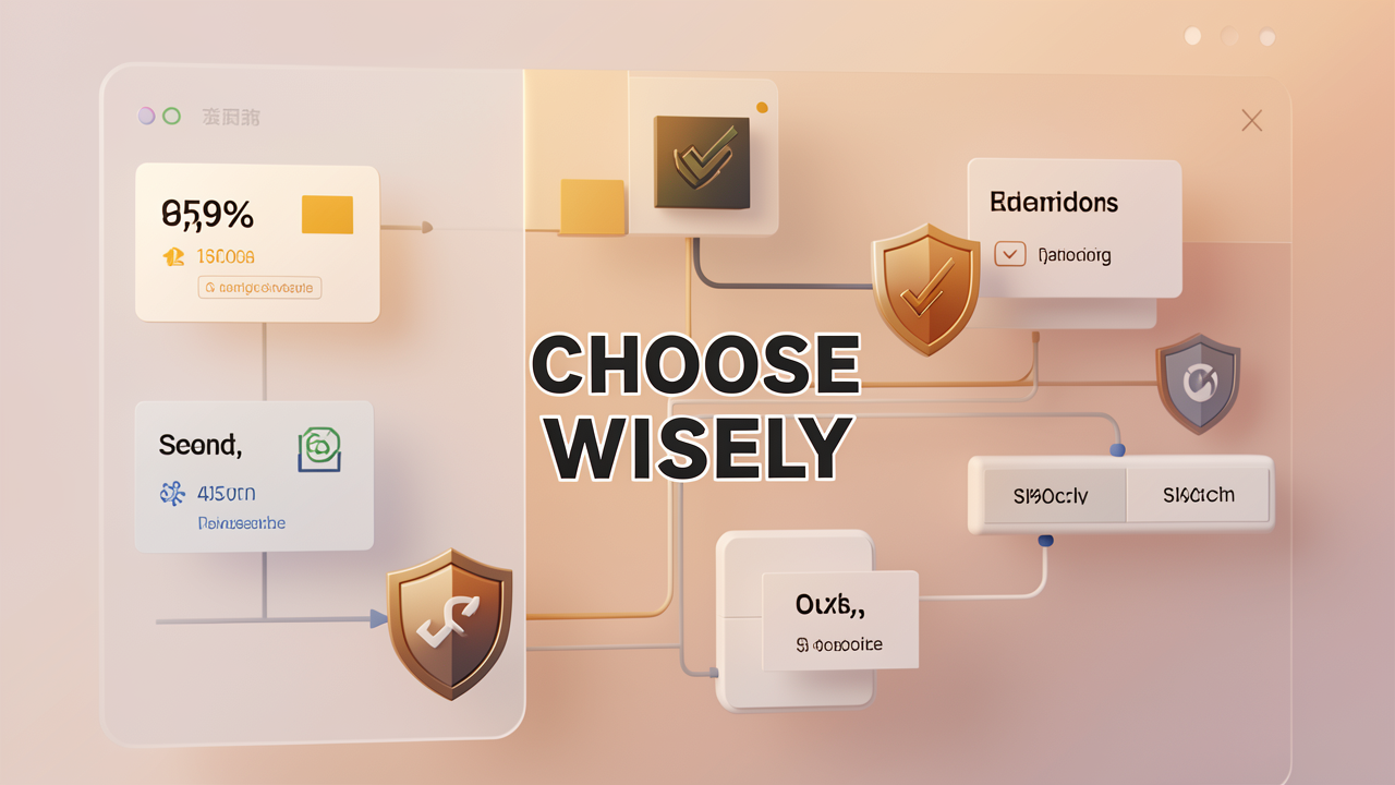 A developer choosing between multiple AI coding agent paths on a decision dashboard that weighs pricing plans, security controls, and workflow fit for different team types.
