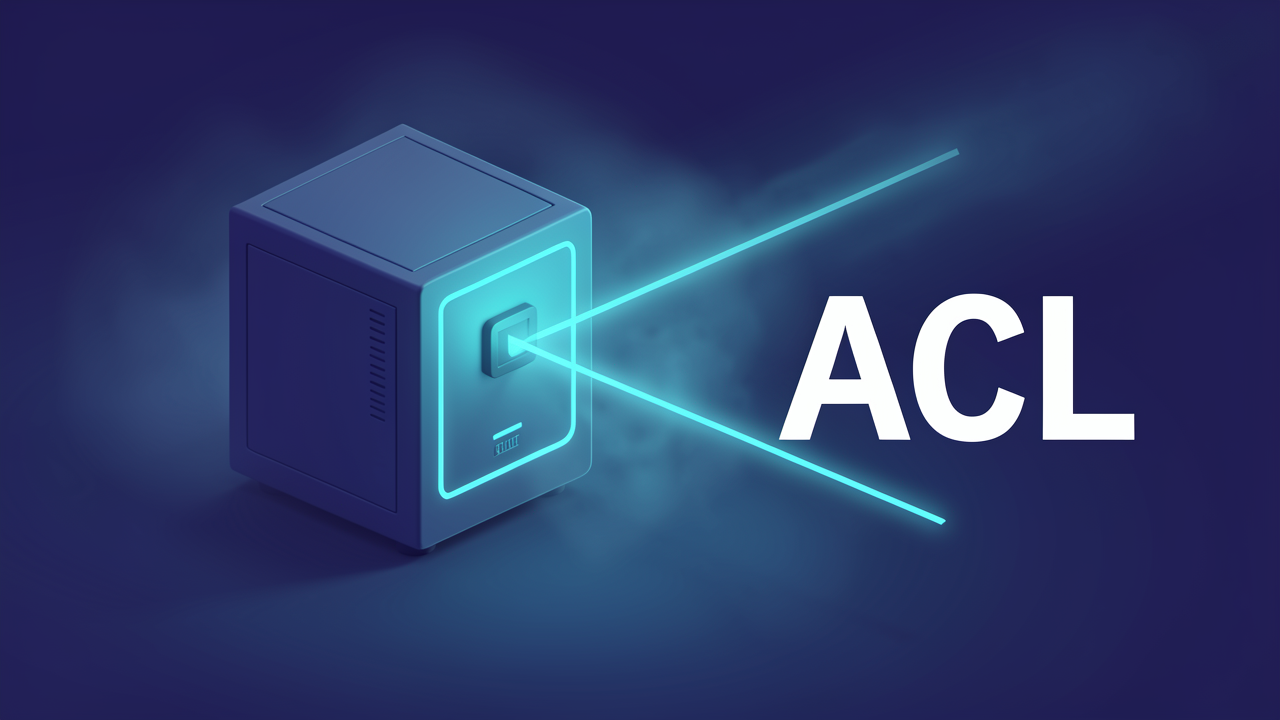A device inspecting an incoming connection beam at its own boundary, visualizing how Tailscale ACLs are enforced locally at the destination rather than by a central firewall.